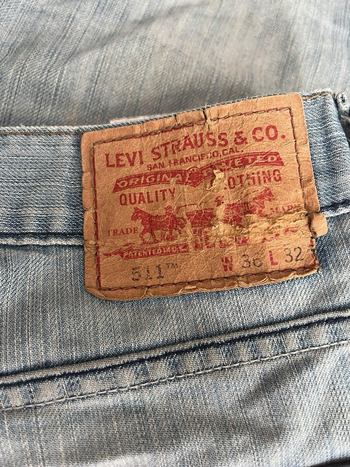 Levi jeans 511 36 x 32 Worn In!