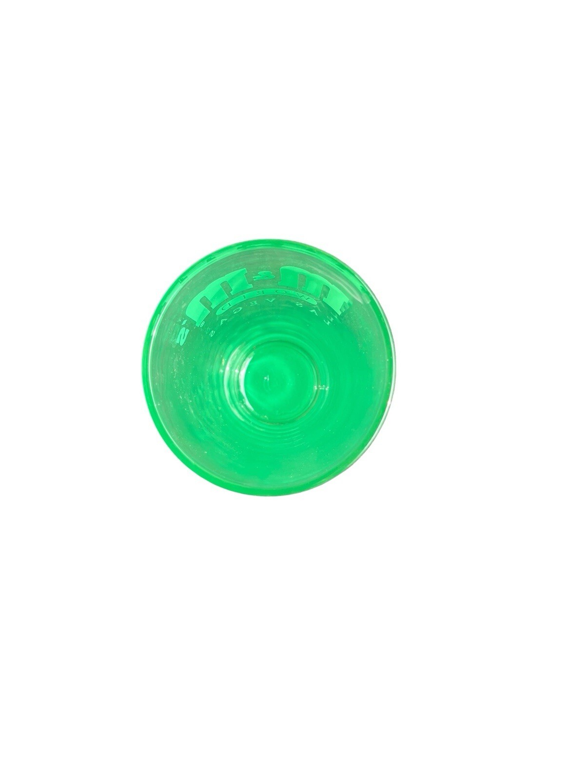 M&M's World Las Vegas Green Glass New