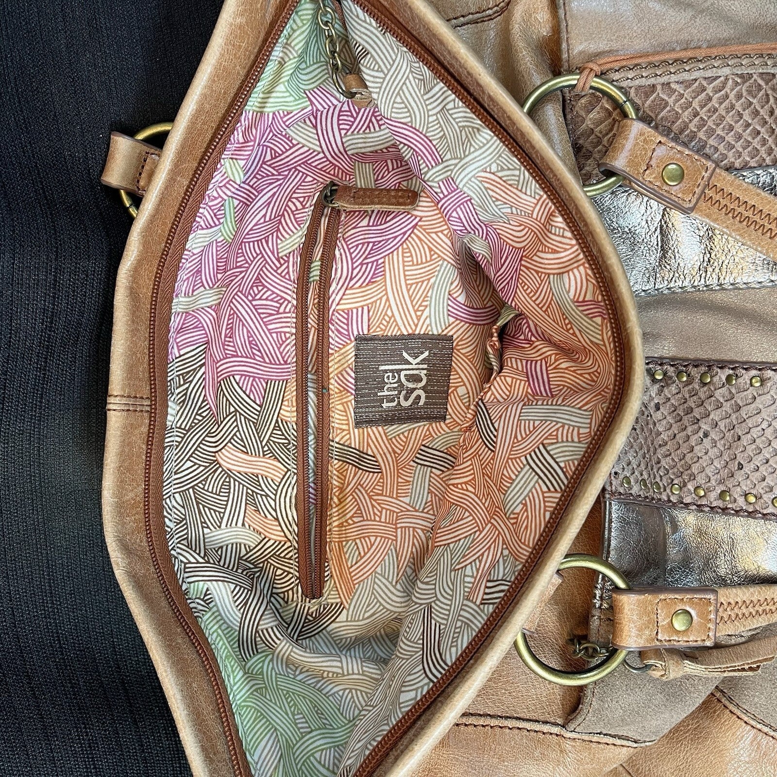 The Sak "Iris" Brown Leather Tote Pre-Owned Condition**not Perfect Condition**