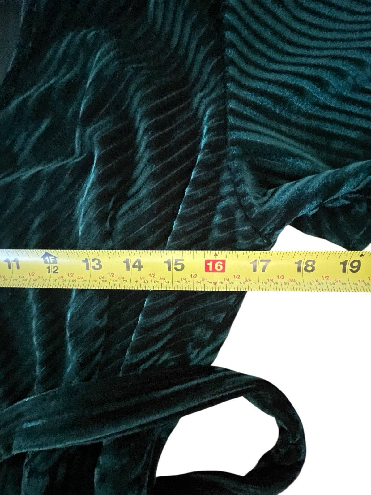 Baltic Born Andi Ribbed Velvet Wrap Dress in emerald green