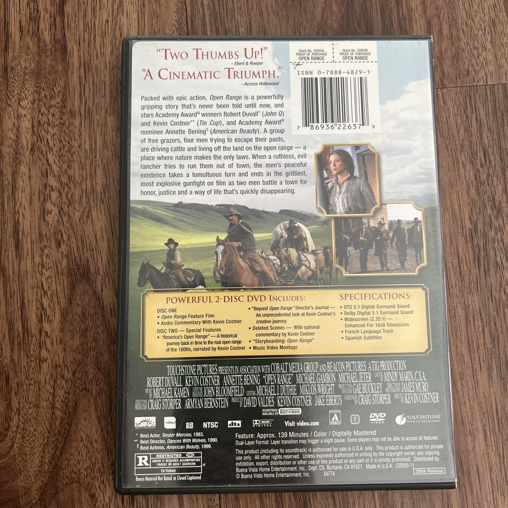 Open Range - DVD By Robert Duvall - VERY GOOD