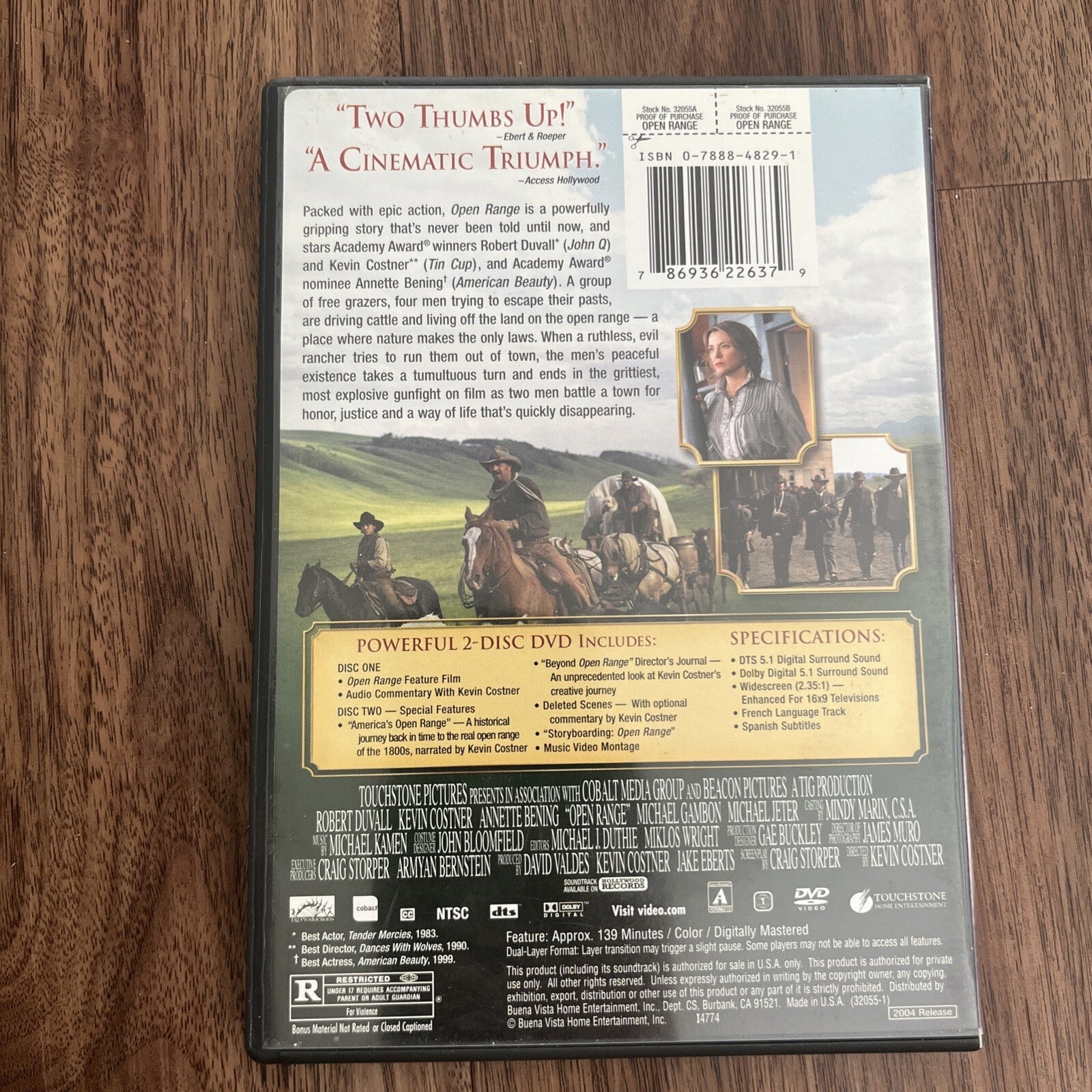 Open Range - DVD By Robert Duvall - VERY GOOD