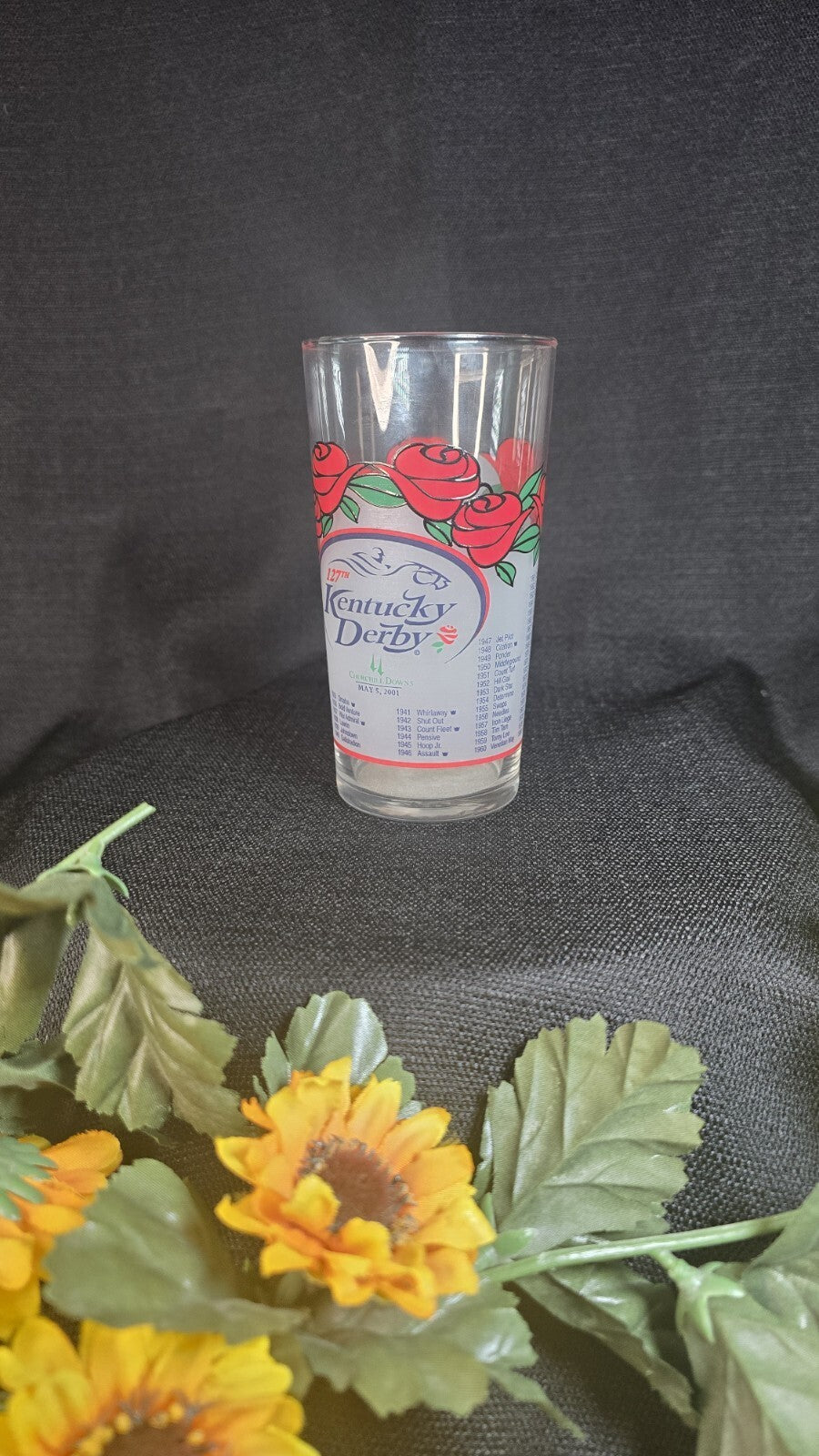 Kentucky Derby Commemorative "Mint Julep" 5 1/2" Glass 2001 Race #127