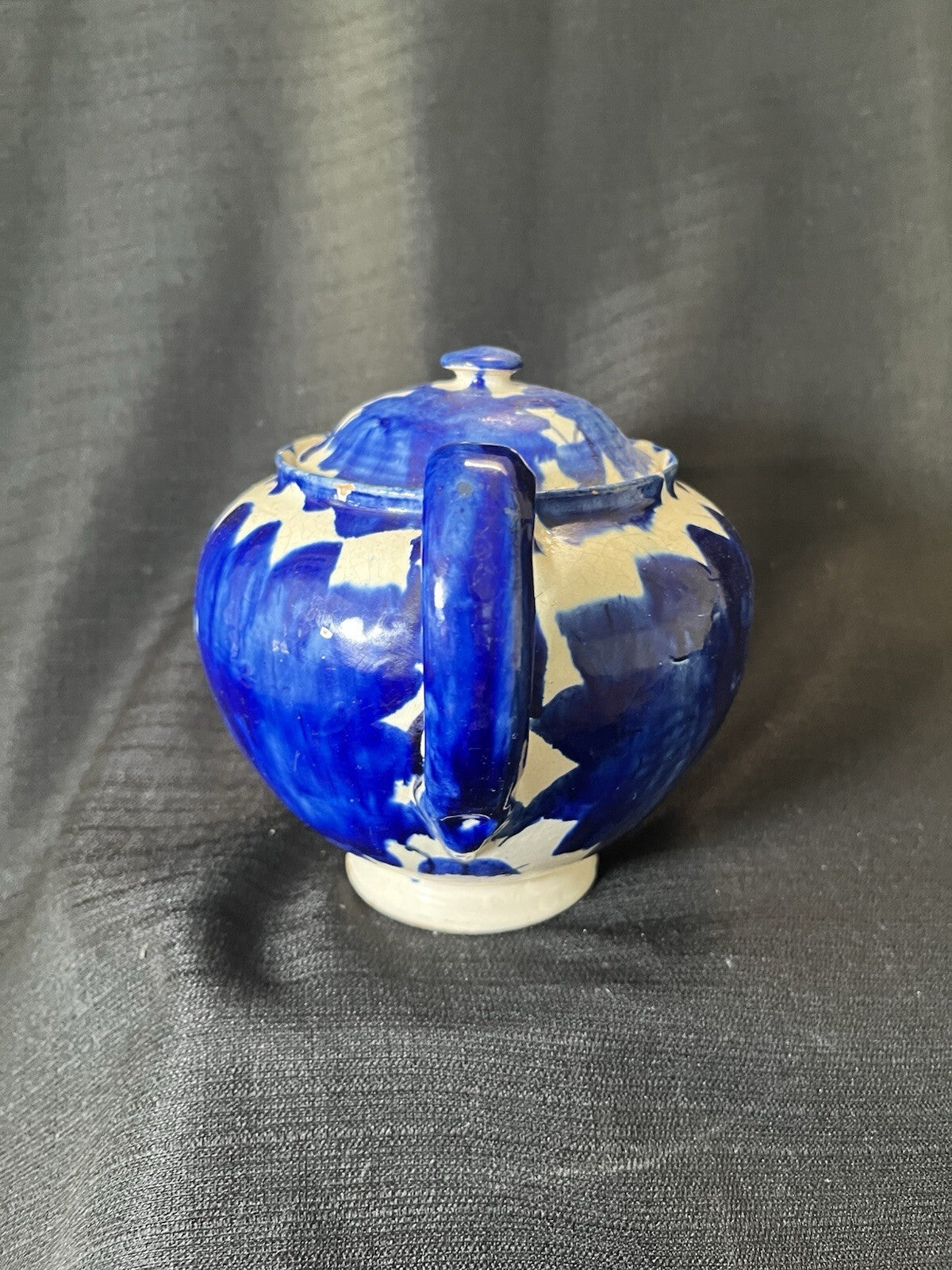 vintage studio art pottery teapot made of stoneware. ***chips In Pics **