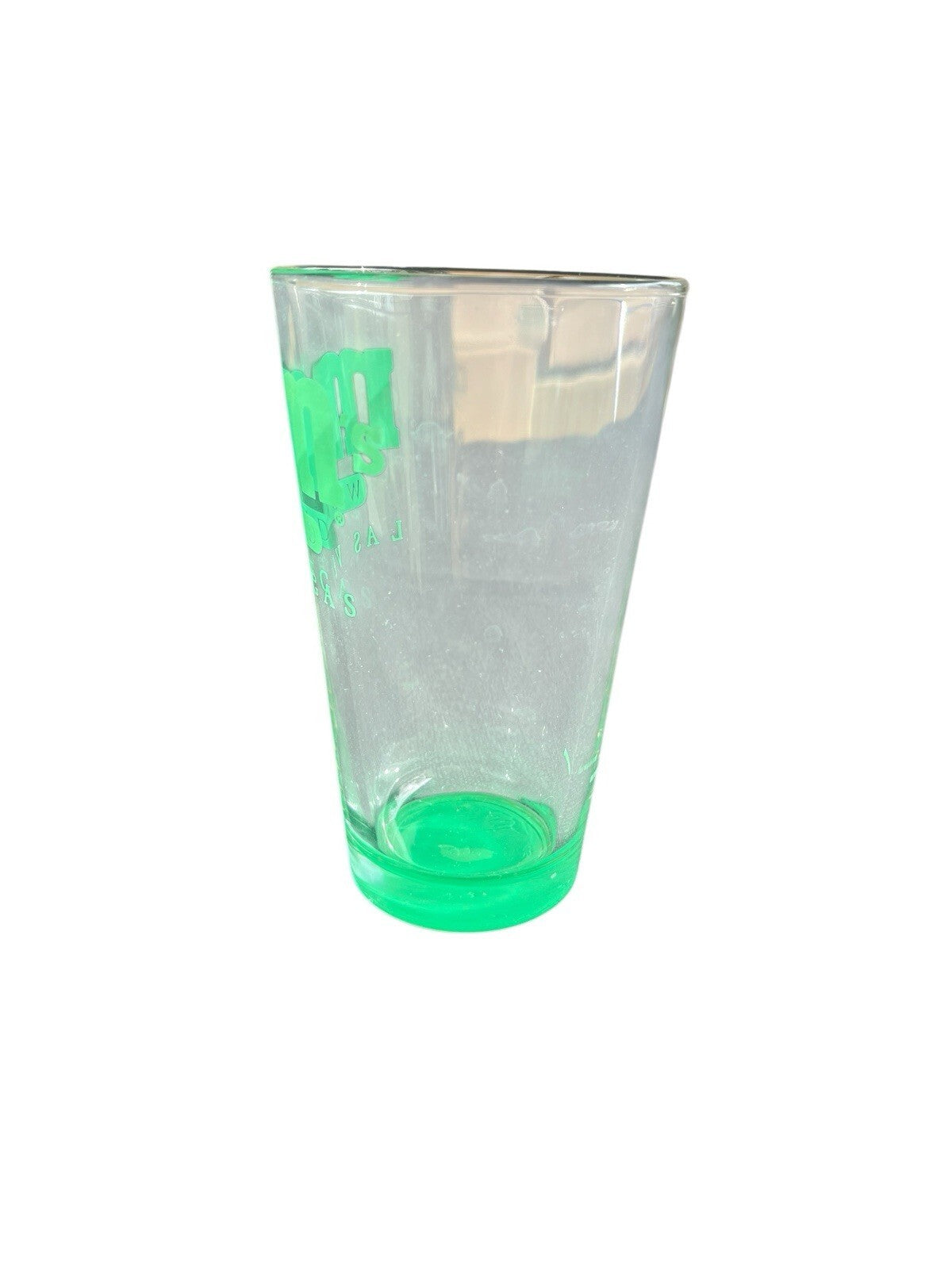 M&M's World Las Vegas Green Glass New