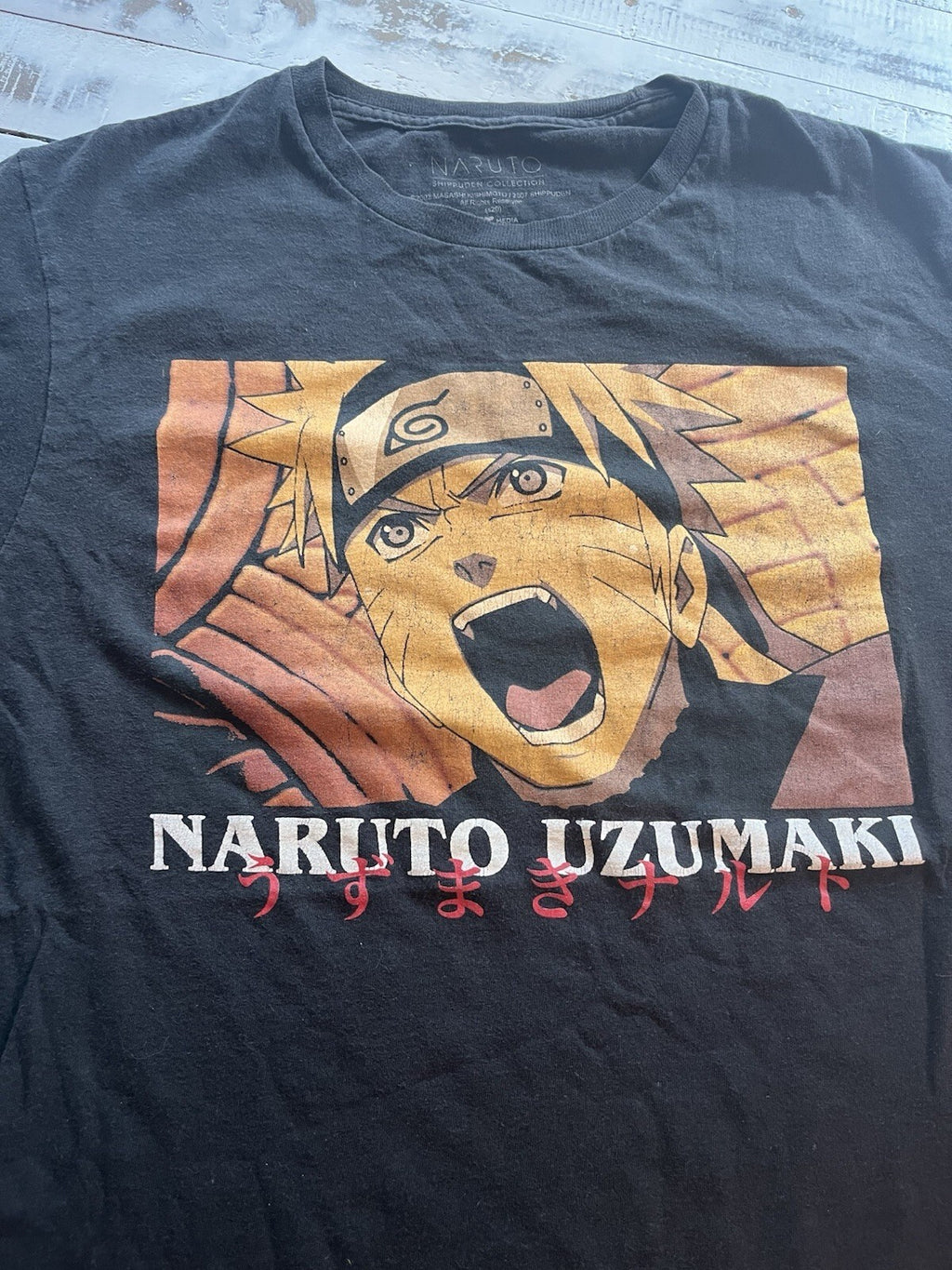 Naruto Shippuden UZUMAKI T- Shirt Youth   Medium black Vintage