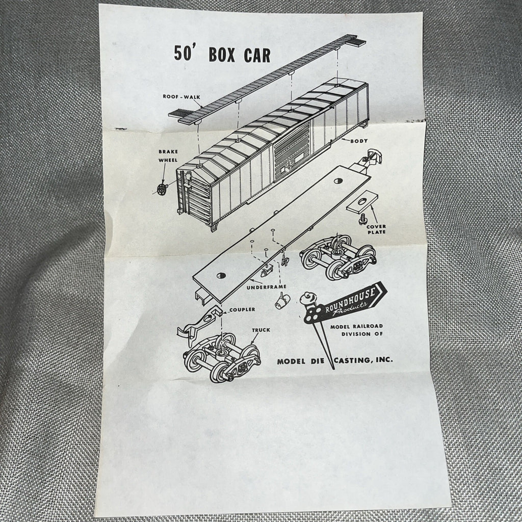 Roundhouse 1216 HO Southern Pacific 50' Box Car Kit