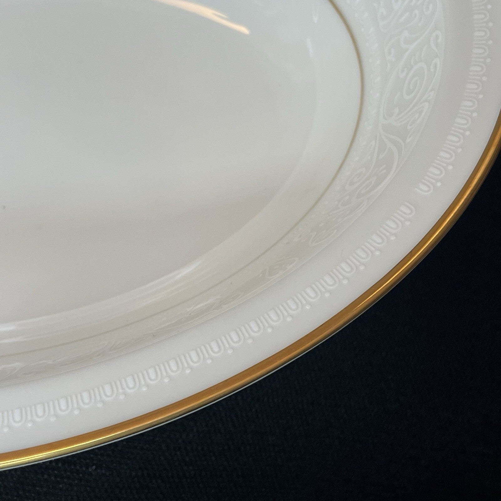 Noritake Tulane Oval Vegetable Serving Bowl China Ivory #7562