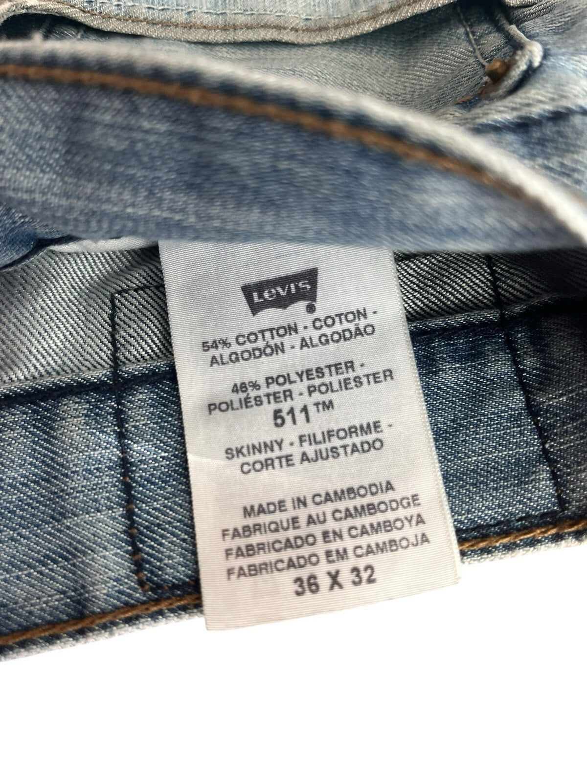 Levi jeans 511 36 x 32 Worn In!