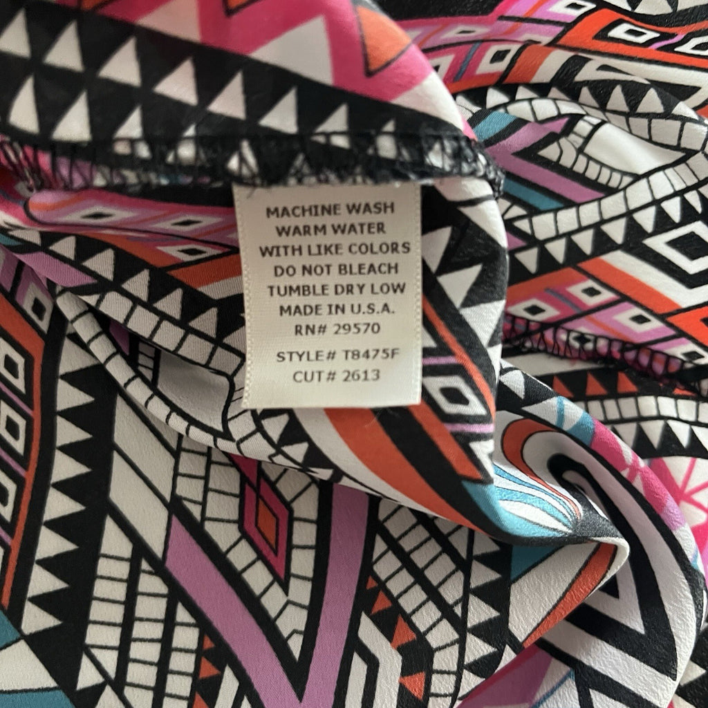 Dina Be Shirt Womens Small geometrical Aztec design