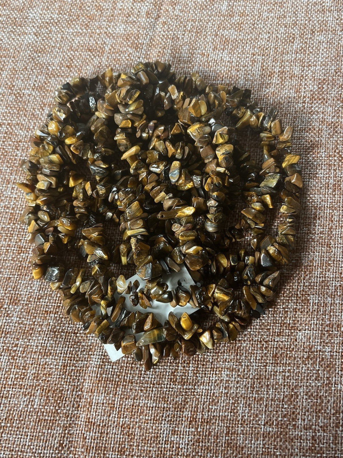 tigers eye chip beaded necklace