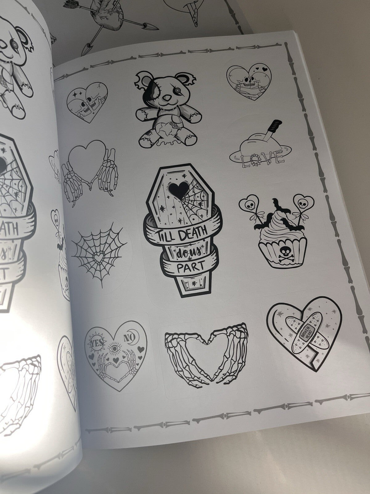 Love You to Death Coloring Stickers 2 Books. ***one Sticker Missing