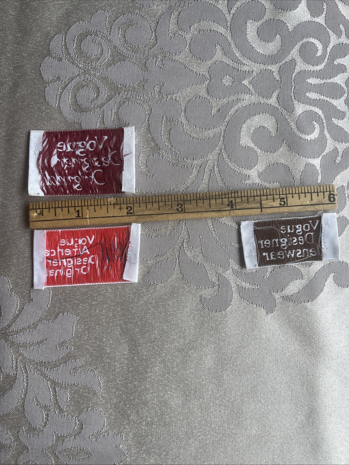 Three - VOGUE Designer Tag. Original American Designer, And Men’s Wear  Tags