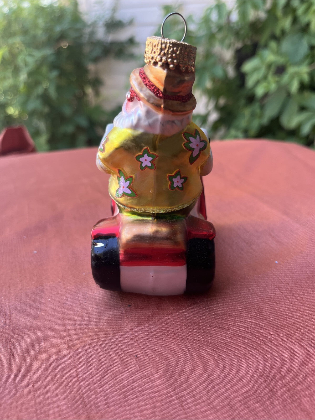 Vintage Glass Blown Ornament Santa Clause Tropical