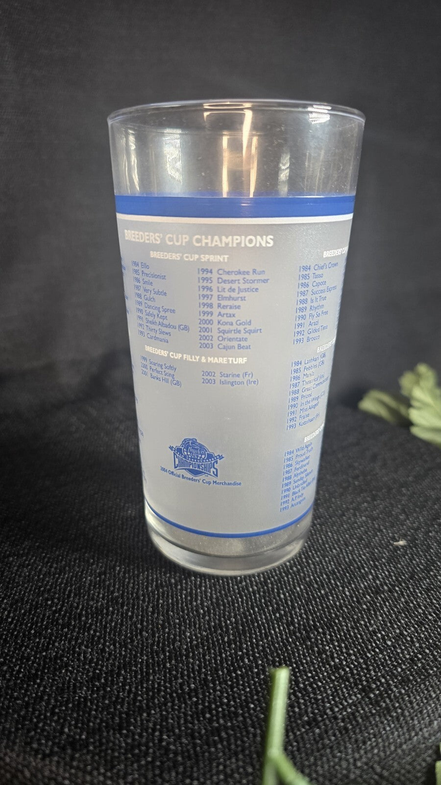2004 Breeders Cup World Thoroughbred Championships 5.25" Souvenir Glass