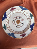 6 HARTSTONE USA "CHEYENNE" 11 1/4" DINNER PLATES HAND PAINTED. ****Some Fading