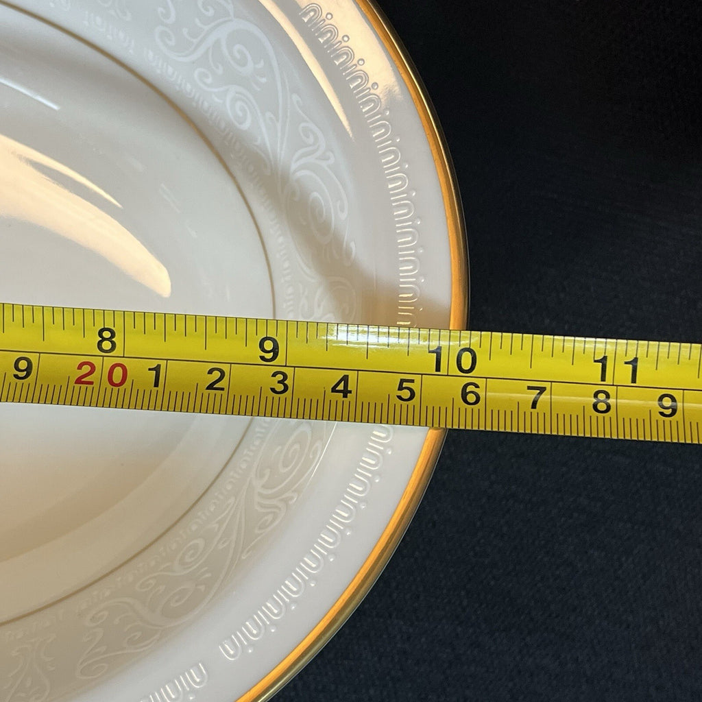 Noritake Tulane Oval Vegetable Serving Bowl China Ivory #7562