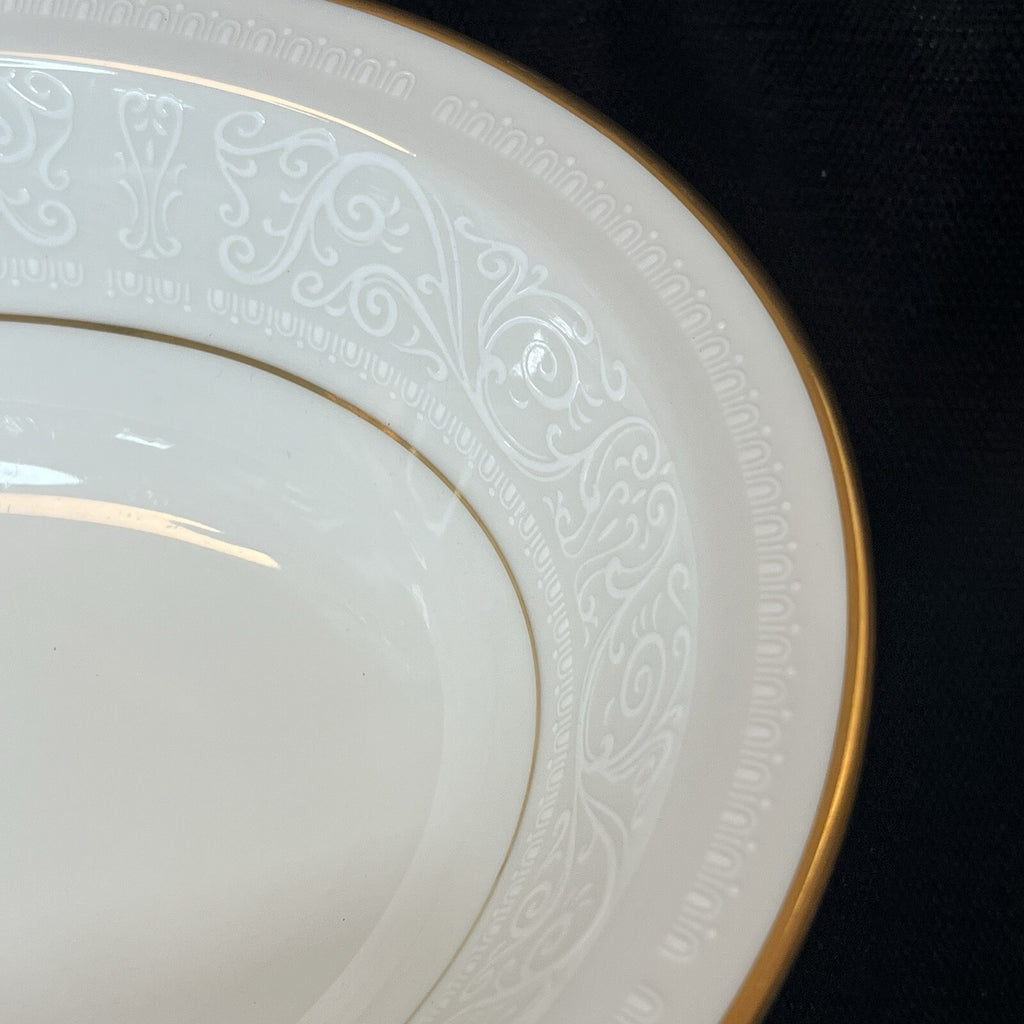 Noritake Tulane Oval Vegetable Serving Bowl China Ivory #7562
