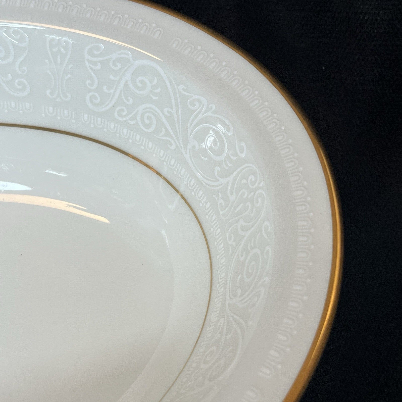Noritake Tulane Oval Vegetable Serving Bowl China Ivory #7562