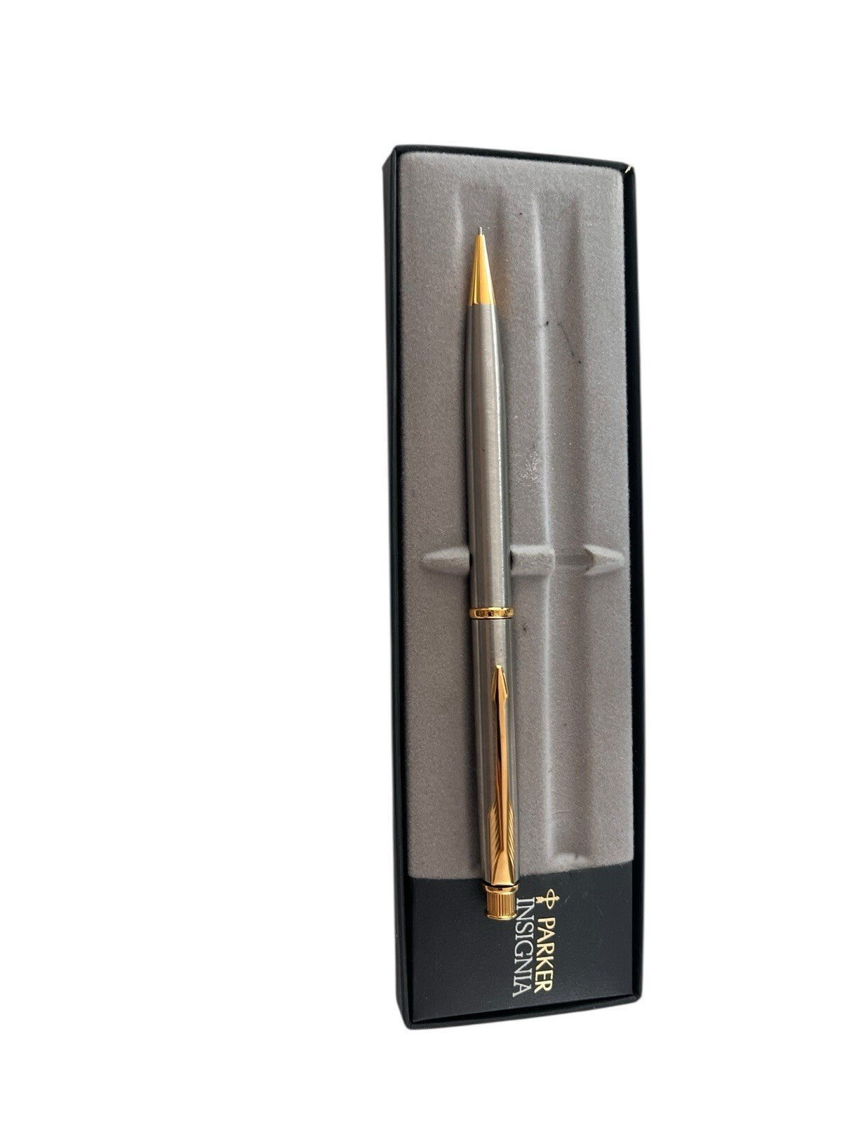 Parker Insignia Pencil 0.5 mmStainless Steel. Missing Pen. Inscribed Name On Pen