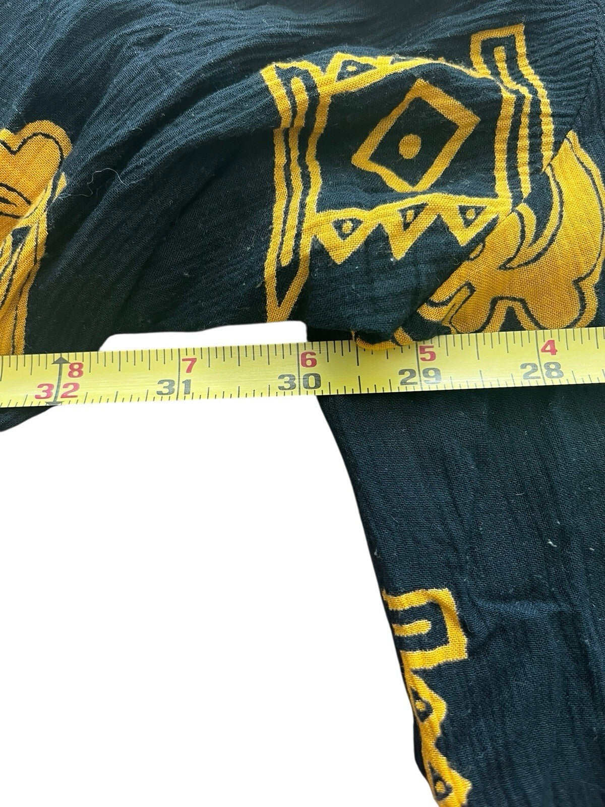 Geometric print tunic black and Gold With Matching Scarf.
