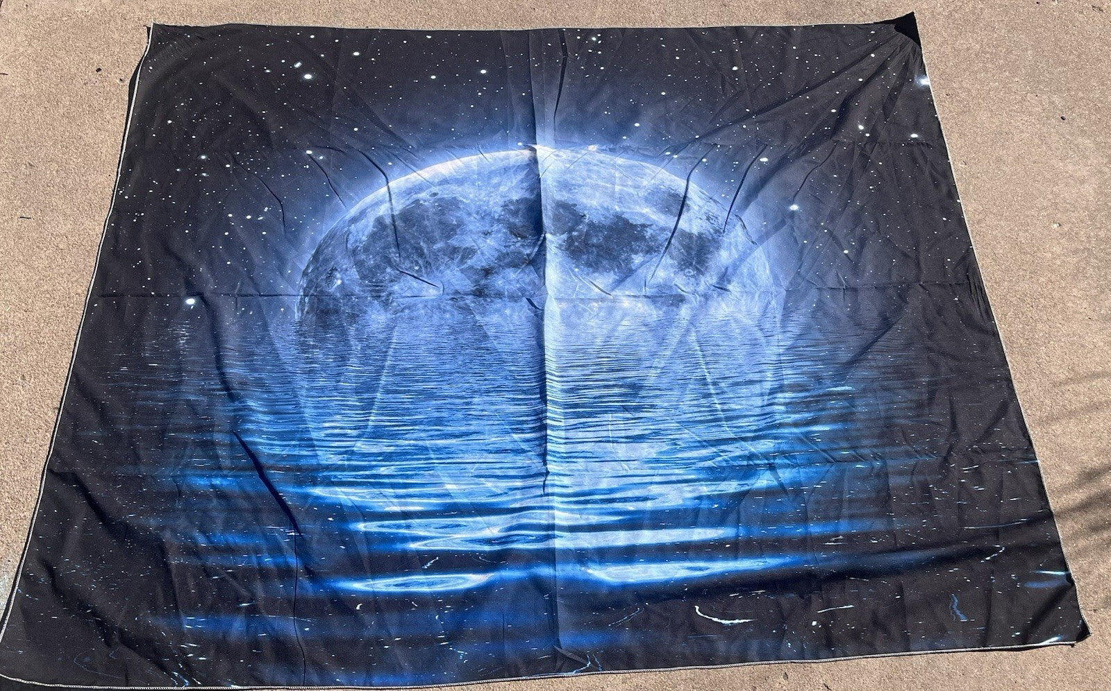 Moon Over Ocean tapestry designed for home decoration