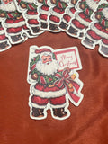NIB  9 Die Cut VINTAGE SANTA CLAUS Merry Christmas Cards Tina Higgins Design
