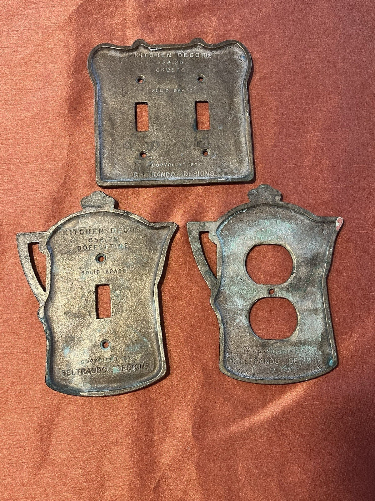 Vintage Beltrando Designs Switch Plate Set - ￼ Teapot Design Set Of Three
