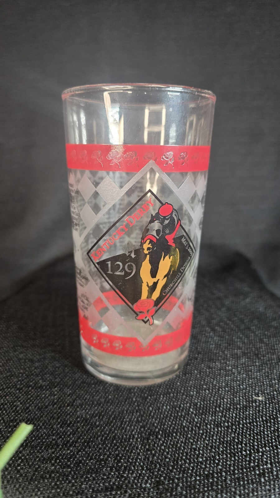 2003 Kentucky Derby Mint Julep Glass Bar Glass Commemorative of the 129th