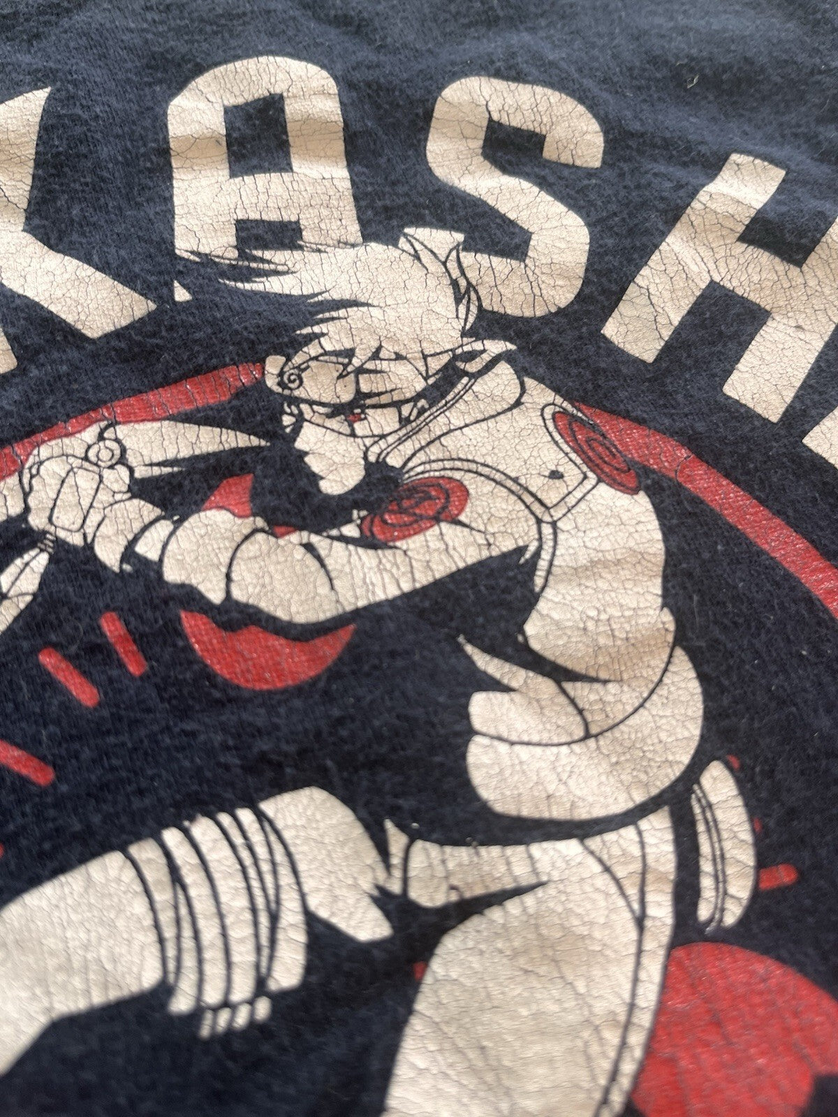Men’s Naruto T-Shirt Sz S Navy Blue Shippuden Anime Kakashi Hatake Clan Tee