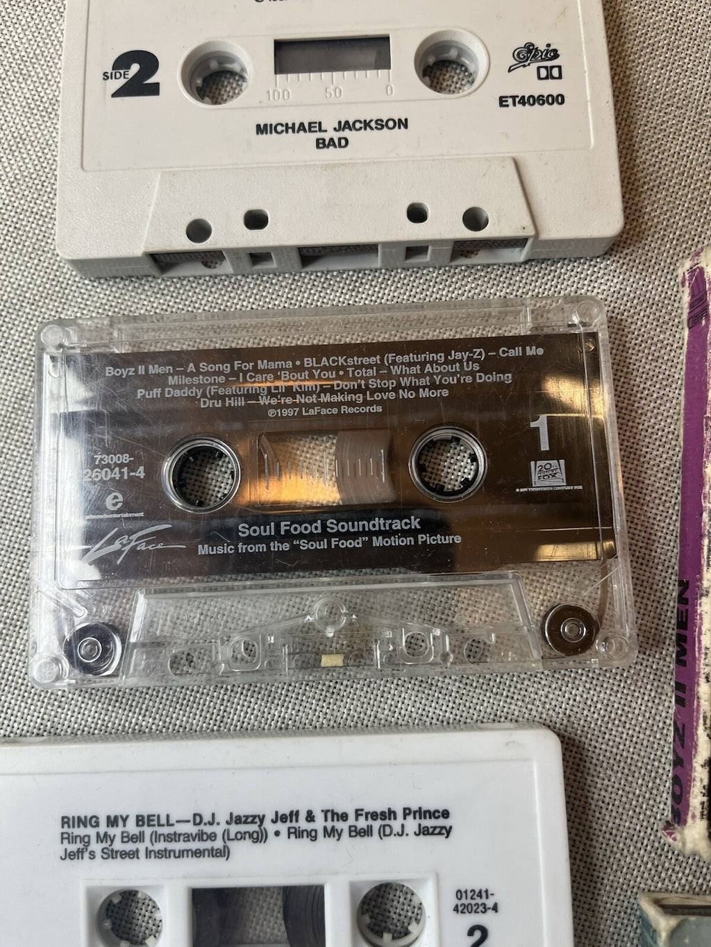 collection of audio cassette tapes from the 1980s and 1990. Mostly Singles