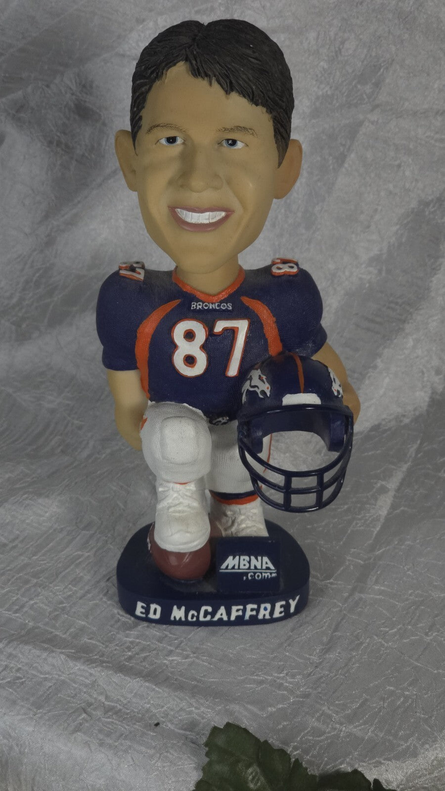 Rare Promotional Ed McCaffrey #87 NFL Denver Broncos Bobblehead w Helmet 7½in