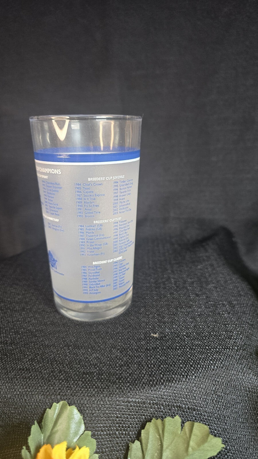 2004 Breeders Cup World Thoroughbred Championships 5.25" Souvenir Glass