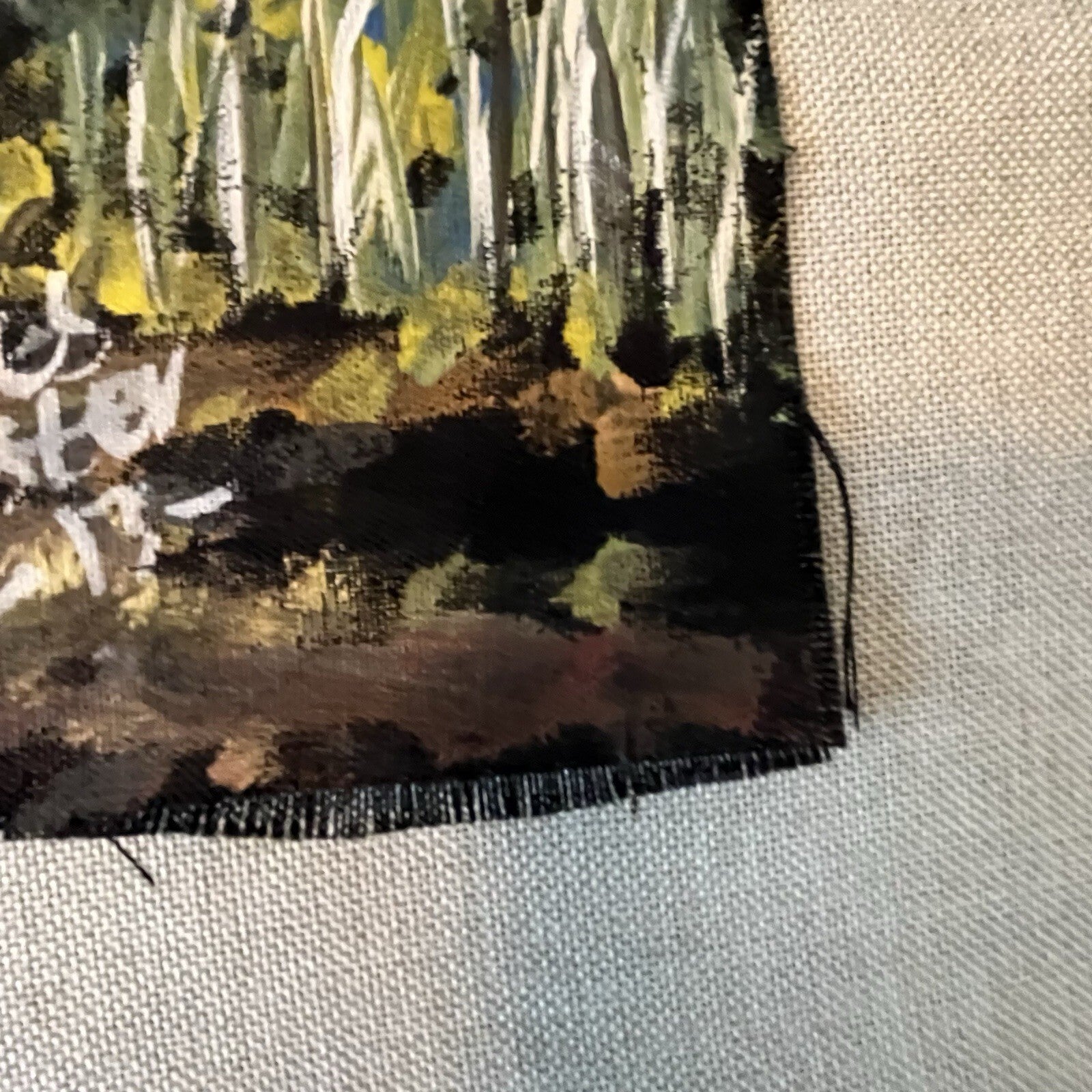 Elephant Tapestry Hand Painted With Fringe 34x16