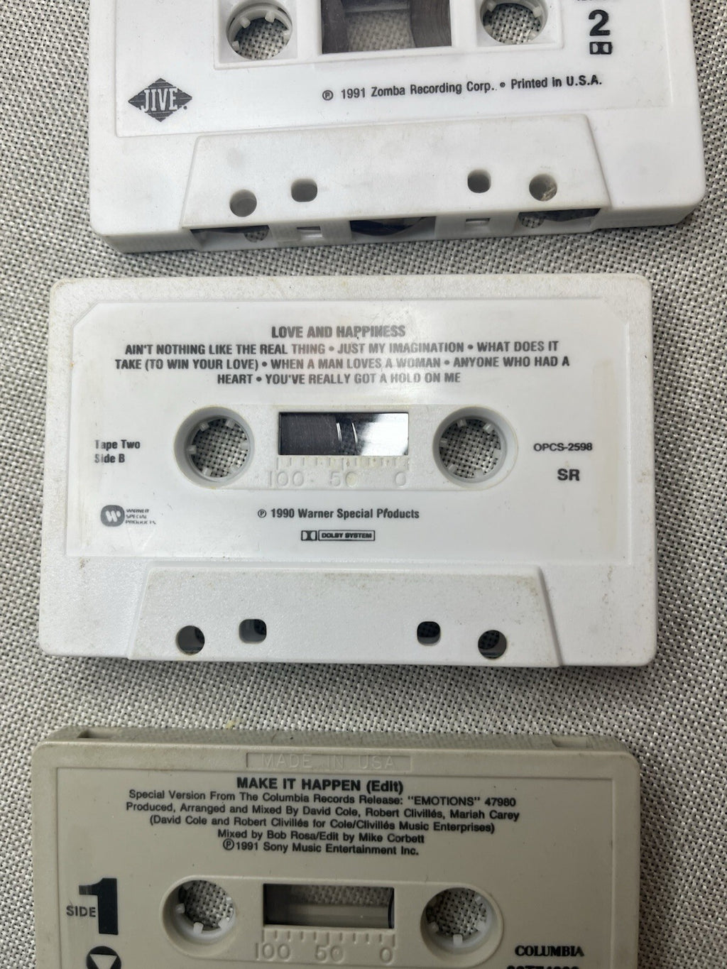 collection of audio cassette tapes from the 1980s and 1990. Mostly Singles