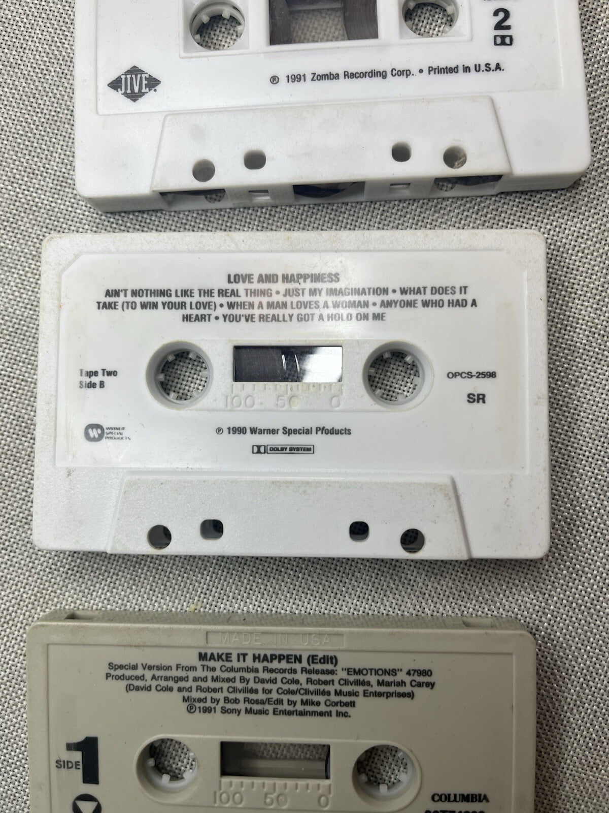 collection of audio cassette tapes from the 1980s and 1990. Mostly Singles