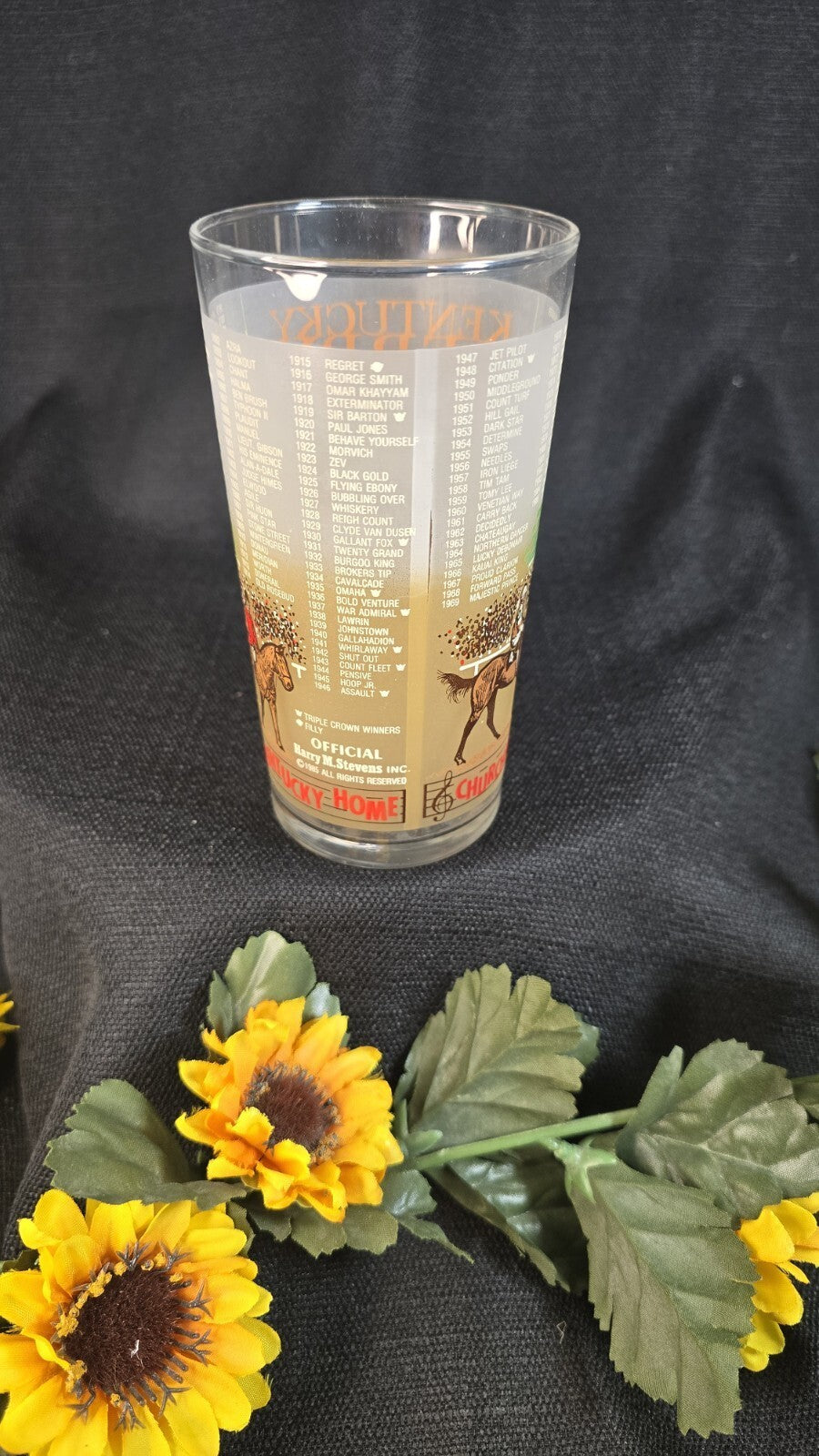 Kentucky Derby Glasses 111th Derby 1985 Libbey Glass