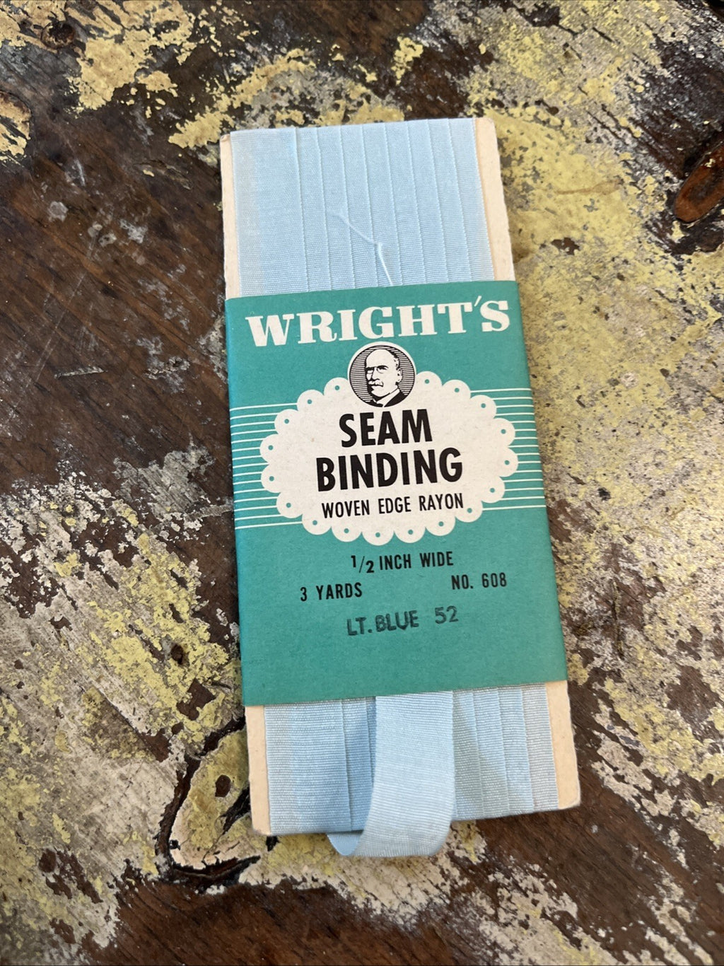 J & P Coats Stretch Seam Binding 3/4" wide 190 CRUISE BLUE .3 Yards VTG Some Opn