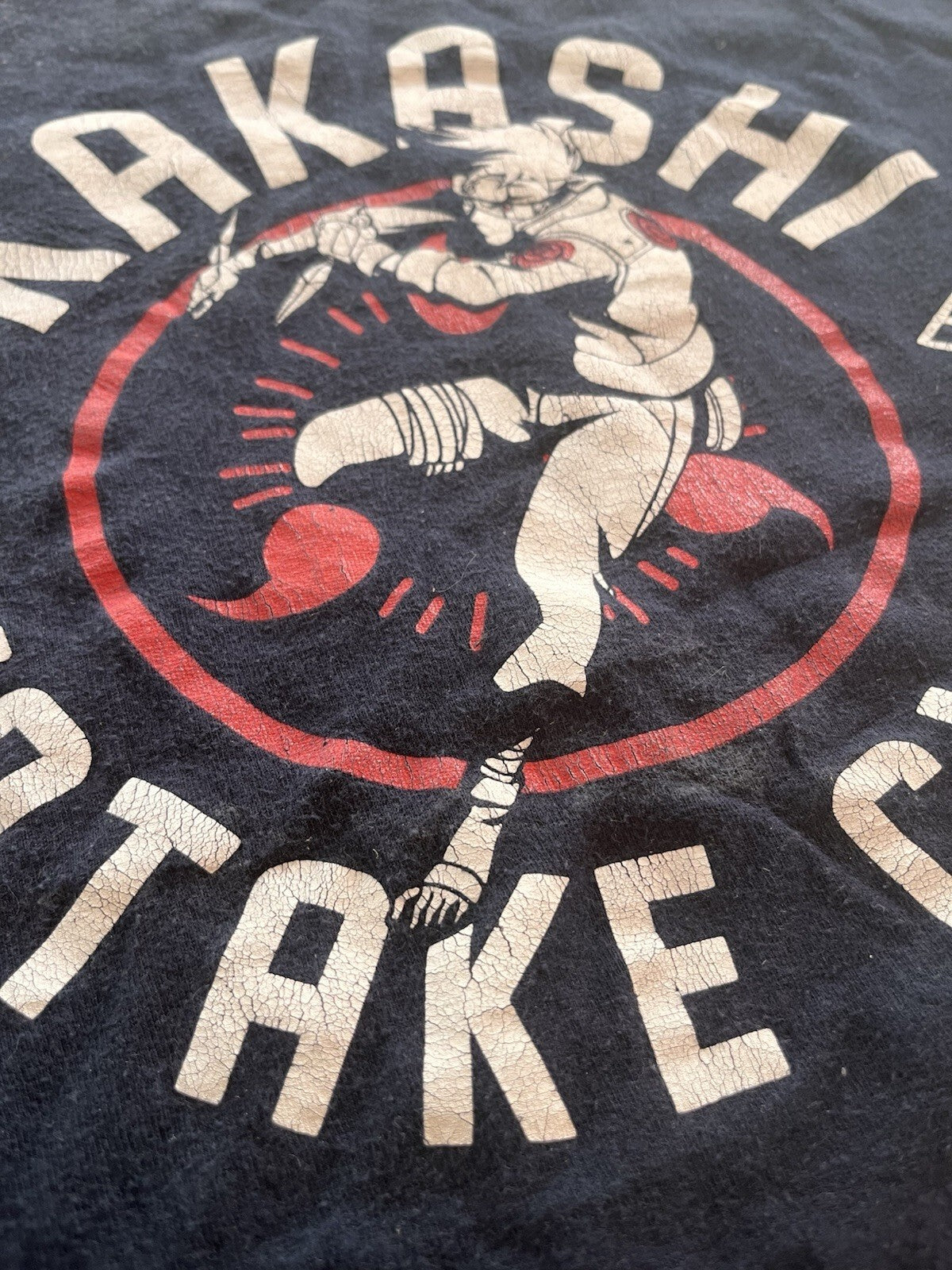 Men’s Naruto T-Shirt Sz S Navy Blue Shippuden Anime Kakashi Hatake Clan Tee