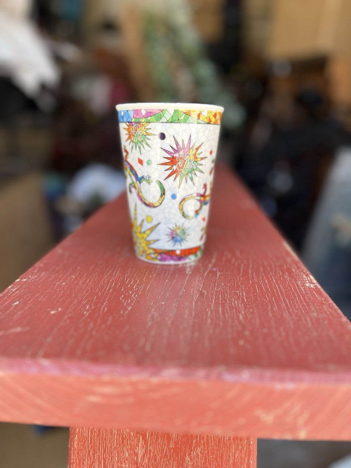 Ceramic Mug, Mosaic Style With Mosaic Salamanders, Inspired By Antoni Guadi