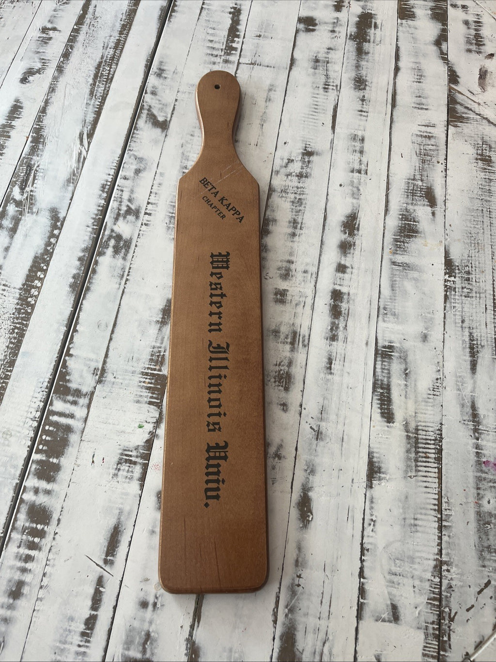 1990’ AEA Western Illinois University Wood Pledge Paddle.