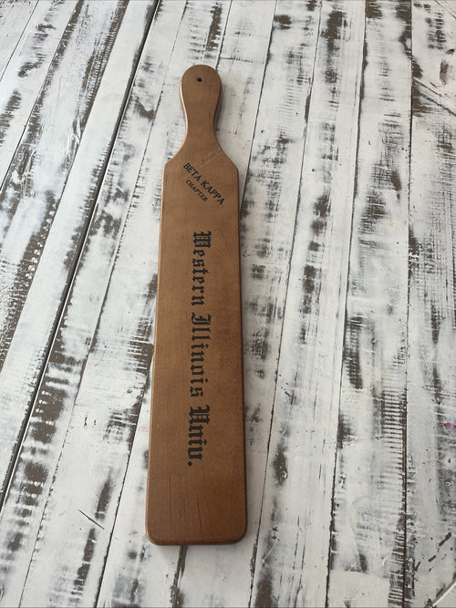 1990’ AEA Western Illinois University Wood Pledge Paddle.