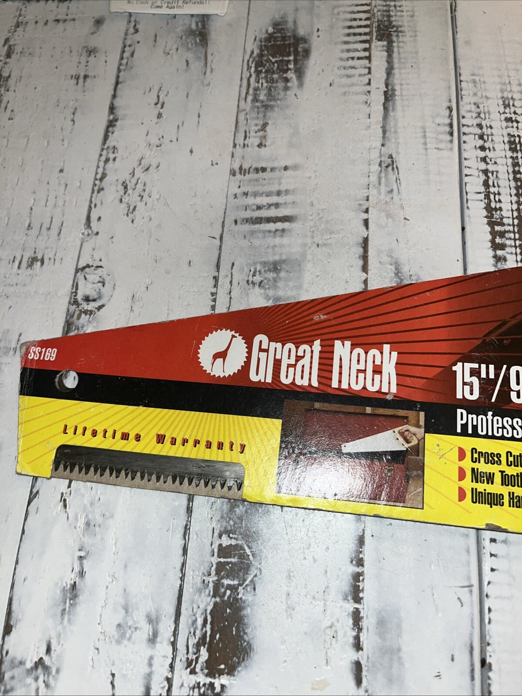 Vintage Great Neck Hand Saw Limited Edition 15” Wood Handle USA NEW!