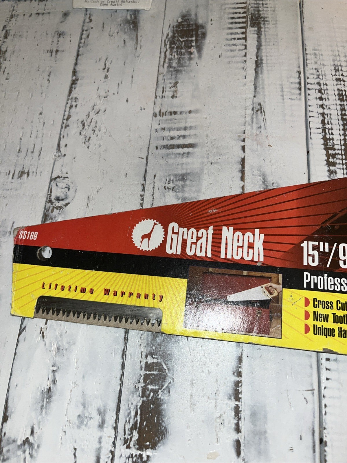 Vintage Great Neck Hand Saw Limited Edition 15” Wood Handle USA NEW!