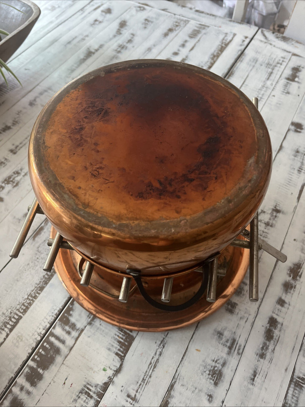 Spring Switzerland Copper Flambe. Missing Few Parts. Smll Dent