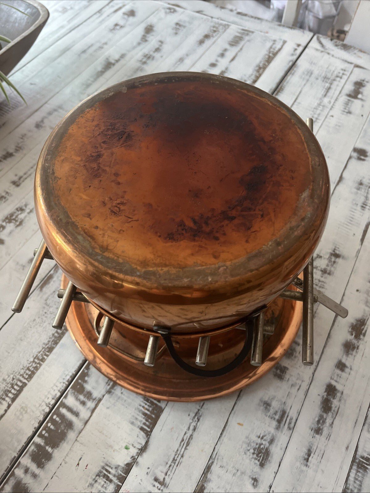 Spring Switzerland Copper Flambe. Missing Few Parts. Smll Dent