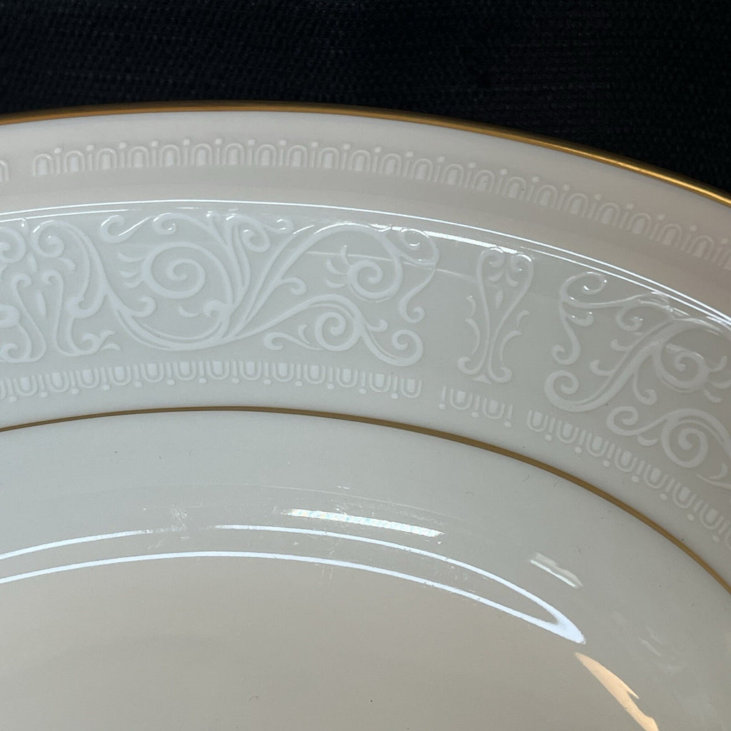 Noritake Tulane Oval Vegetable Serving Bowl China Ivory #7562