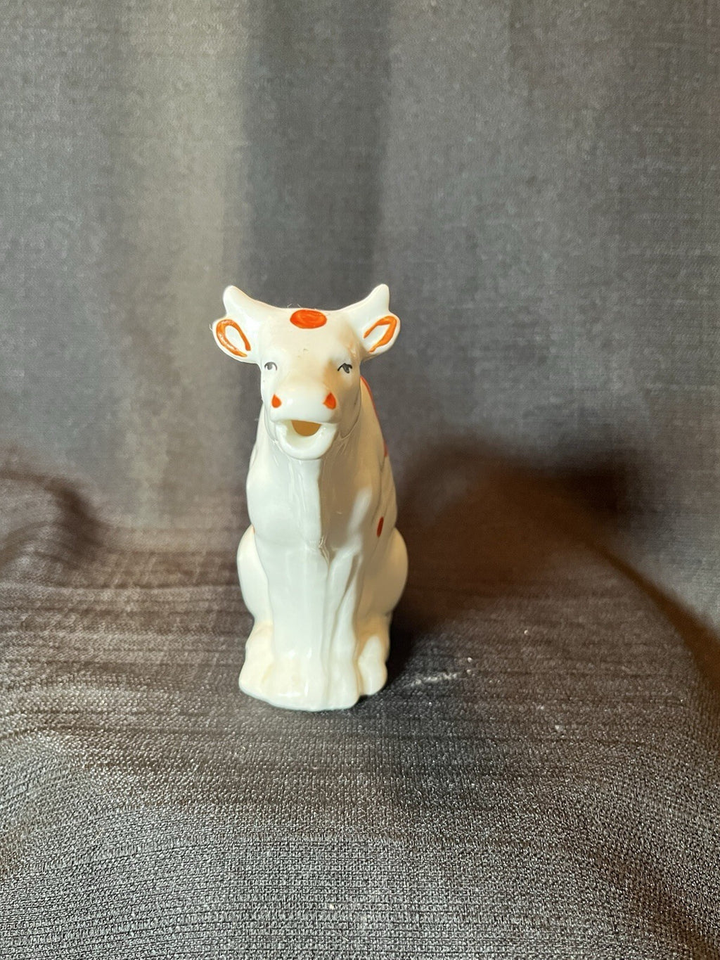 Vintage 1930s Polka Dot Cow Creamer MCM Milk Pitcher Czechoslovakia