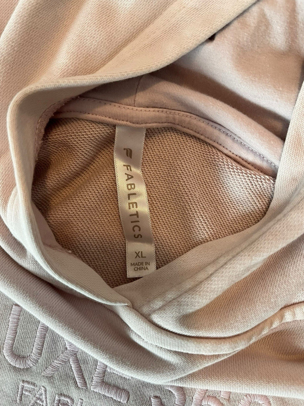 Fabletics Year Round Terry Luxe Cropped Hoodie Women Medium Cream  Active XL