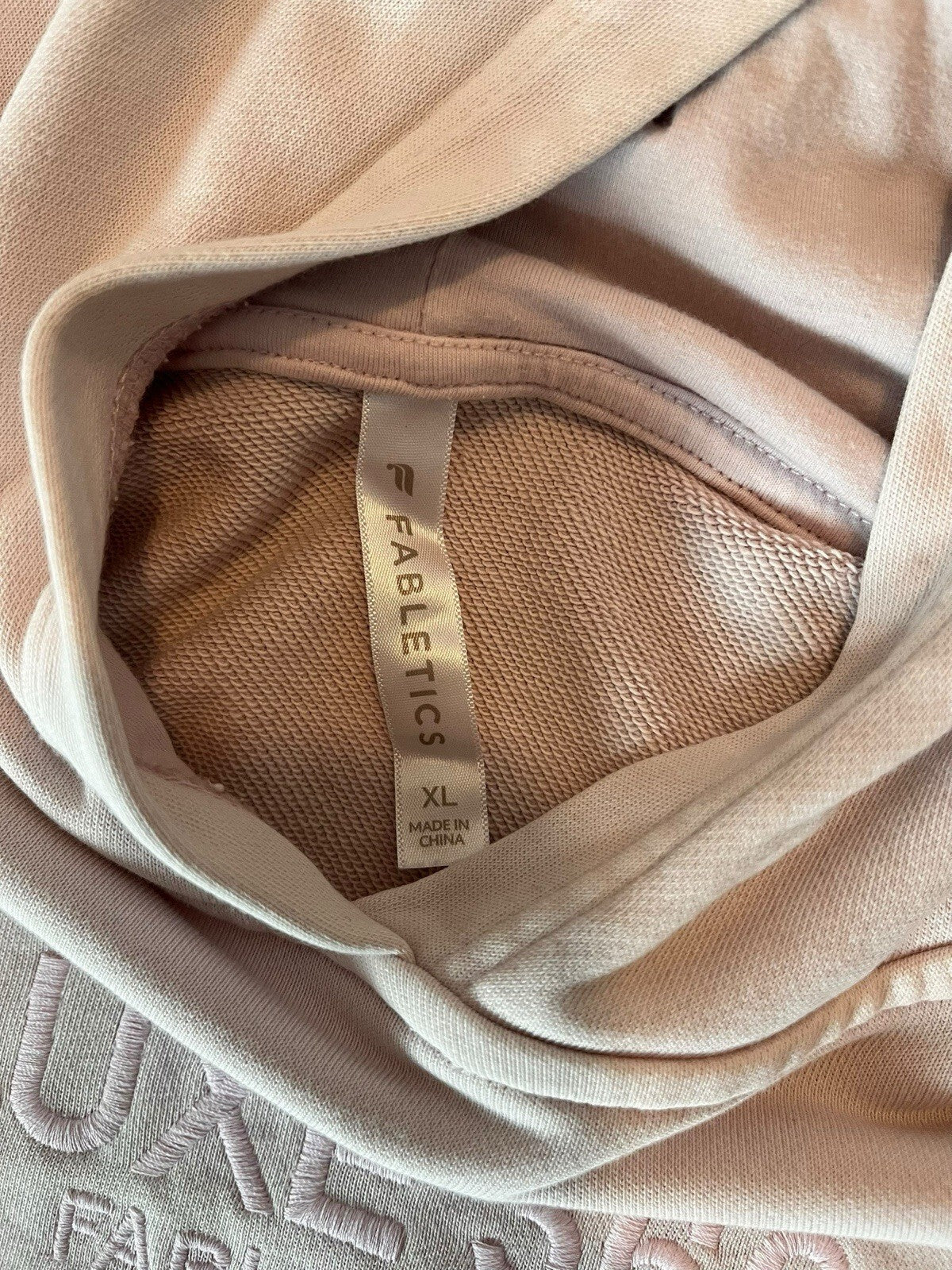 Fabletics Year Round Terry Luxe Cropped Hoodie Women Medium Cream  Active XL